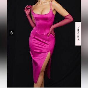 House of CB Casimira Dress in Hot Pink - Small